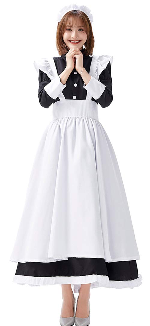 Amazon.co.jp: クラシカルロングメイド服ゴスロリ ロングメイド